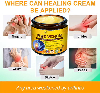 Official U.S Store🇺🇸Purelora® Bee Venom Pain Relief Joint Repair Cream 🐝🐝(Fast Acting Pain Relief, Inflammation Reduction & Bone Support)