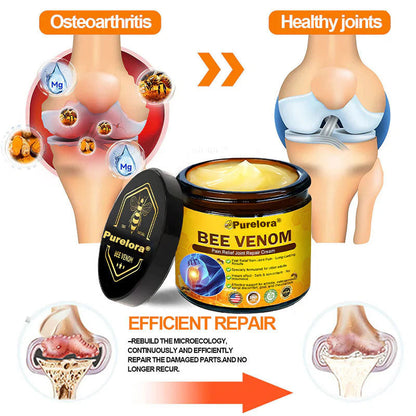 Official U.S Store🇺🇸Purelora® Bee Venom Pain Relief Joint Repair Cream 🐝🐝(Fast Acting Pain Relief, Inflammation Reduction & Bone Support)