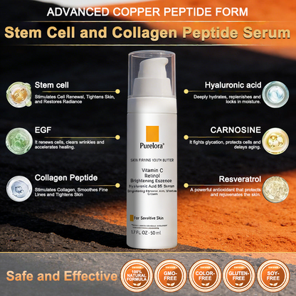 Purelora® Stem Cell Extract EGF and Copper Peptide Revitalizing Essence Cream (deeply activates the skin's internal regeneration, makes the skin firmer and smoother)