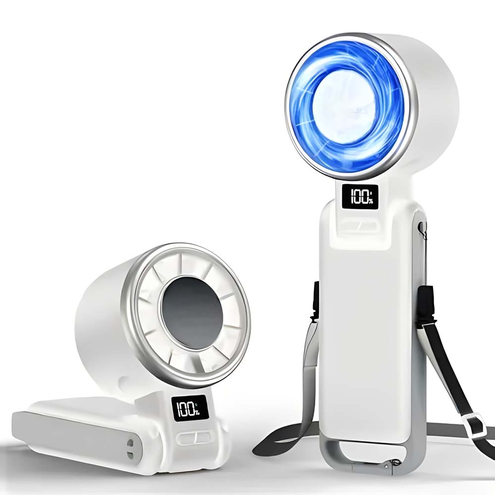 Cool Fan,Ice-CoolingTurbo Fan|5-SpeedHandheld Portable Fan -12H RechargeablePersonal Cooling Fan forTravel, Outdoor,Camping & Hiking IPerfect Gift for Him & Her(Black),Summer&PartyEssentials summerwins