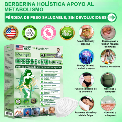 🔥🧪[Registrado en la FDA y Certificado en Buenas Prácticas de Fabricación (GMP)] | Purlora® Maravilla Matutina · Berberina × NAD+ Parche de Nanomicroagujas Avanzado 10 en 1 🇺🇸 | Respaldado por la ciencia | Fórmula 10 en 1 | Resultados en 7 días ⏳