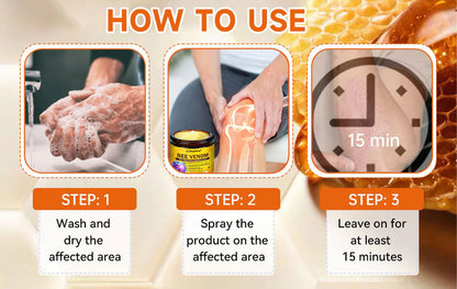 Official U.S Store🇺🇸Purelora® Bee Venom Pain Relief Joint Repair Cream 🐝🐝(Fast Acting Pain Relief, Inflammation Reduction & Bone Support)