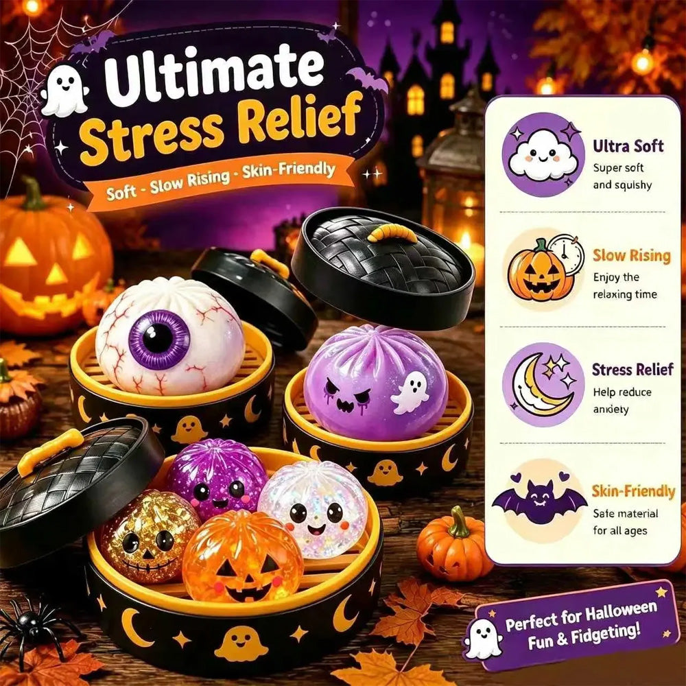 🎃 No Tricks, Just Squishy Treats! 🍬 Your Halloween Favorite Is On The Way 👻 Safe, Soft & Fun For All Ages（⚠️ Non-Candy Gift）