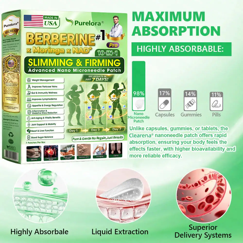 𝐎𝐟𝐟𝐢𝐜𝐢𝐚𝐥 𝐔𝐒 𝐒𝐭𝐨𝐫𝐞 🇺🇸  | 🧑‍⚕️🩺 𝐏𝐮𝐫𝐞𝐥𝐨𝐫𝐚® Moringa · Berberine × NAD+ 𝟏𝟎-𝐢𝐧-𝟏 𝐀𝐝𝐯𝐚𝐧𝐜𝐞𝐝 𝐍𝐚𝐧𝐨 𝐌𝐢𝐜𝐫𝐨𝐧𝐞𝐞𝐝𝐥𝐞 𝐏𝐚𝐭𝐜𝐡 — 𝐎𝐧𝐜𝐞 𝐃𝐚𝐢𝐥𝐲, 𝐕𝐢𝐬𝐢𝐛𝐥𝐞 𝐑𝐞𝐬𝐮𝐥𝐭𝐬 𝐢𝐧 𝟕 𝐃𝐚𝐲𝐬