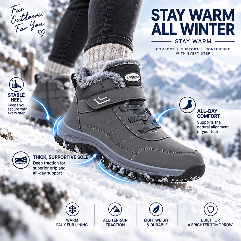 🔥 Bestseller 2026 – Today Only: 80% Off 🏆 Women’s Winter Boots with Warm Plush Lining, Stabilizing Ankle Support & Non-Slip Tread Sole