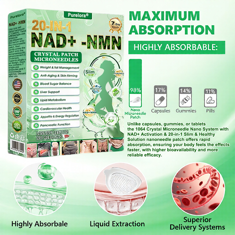 🔥New Arrival|Purelora®1064 Crystal Microneedle Nano System with NAD⁺ Activation & 20-in-1 Slim & Healthy Pacth Solution