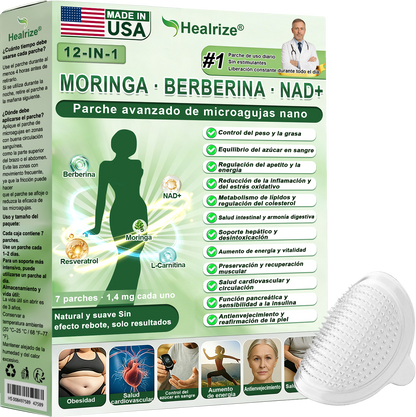 Tienda Oficial |  𝐻𝑒𝑎𝑙𝑟𝑖𝑧𝑒® 𝑴𝒐𝒓𝒊𝒏𝒈𝗮 · 𝐁𝐞𝐫𝐛𝐞𝐫𝐢𝐧𝐞 × 𝙉𝘼𝐃+ 𝟏2-en-1 𝗔𝗱𝘃𝗮𝗻𝗰𝗲𝗱 𝙉𝙖𝙣𝙤 𝙈𝙞𝙘𝙧𝙤𝙣𝙚𝙚𝐝𝐥𝐞 𝐏𝐚𝑡𝑐𝚑  (Solo una vez al día, cambios visibles en 7 días) 👨‍⚕️ Para obesidad, piel flácida, diabetes, apnea del sueño, problemas articulares y más🌺💜