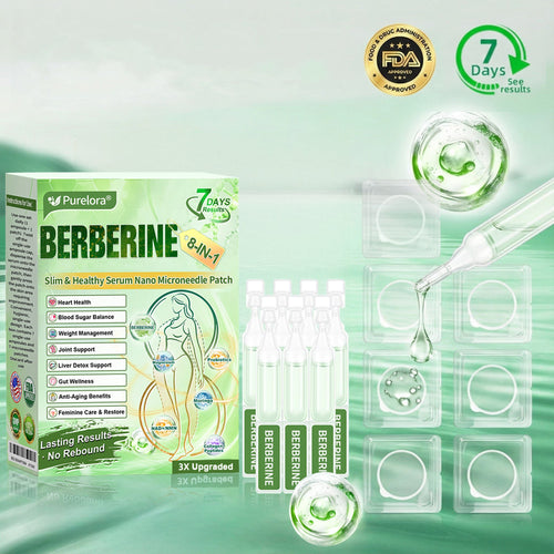 🏥  𝐏𝐮𝐫𝐞𝐥𝐨𝐫𝐚® 𝐁𝐞𝐫𝐛𝐞𝐫𝐢𝐧𝐞 𝟖-𝐈𝐍-𝟏 𝐒𝐥𝐢𝐦 & 𝐇𝐞𝐚𝐥𝐭𝐡𝐲 𝐒𝐞𝐫𝐮𝐦 𝐍𝐚𝐧𝐨 𝐌𝐢𝐜𝐫𝐨𝐧𝐞𝐞𝐝𝐥𝐞 𝐏𝐚𝐭𝐜𝐡 (𝐎𝐧𝐜𝐞 𝐃𝐚𝐢𝐥𝐲, 𝐯𝐢𝐬𝐢𝐛𝐥𝐞 𝐜𝐡𝐚𝐧𝐠𝐞𝐬 𝐢𝐧 𝟕 𝐝𝐚𝐲𝐬）✅ 𝐎𝐛𝐞𝐬𝐢𝐭𝐲, 𝐃𝐢𝐚𝐛𝐞𝐭𝐞𝐬, 𝐒𝐥𝐞𝐞𝐩 𝐀𝐩𝐧𝐞𝐚, 𝐀𝐧𝐝 𝐉𝐨𝐢𝐧𝐭 𝐈𝐬𝐬𝐮𝐞𝐬