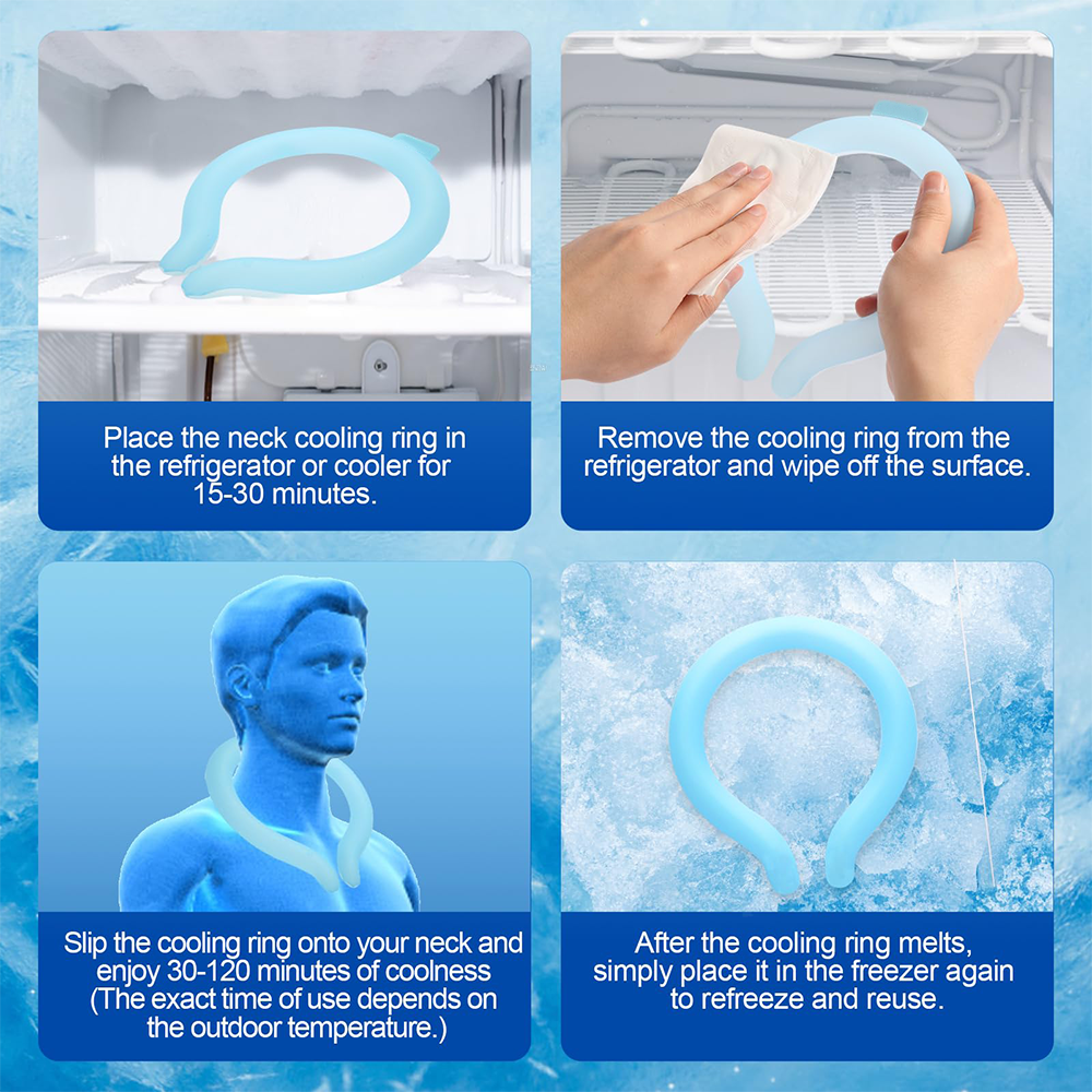 Reusable Cooling Neck Ring – Long-Lasting Sweat-Free Relief