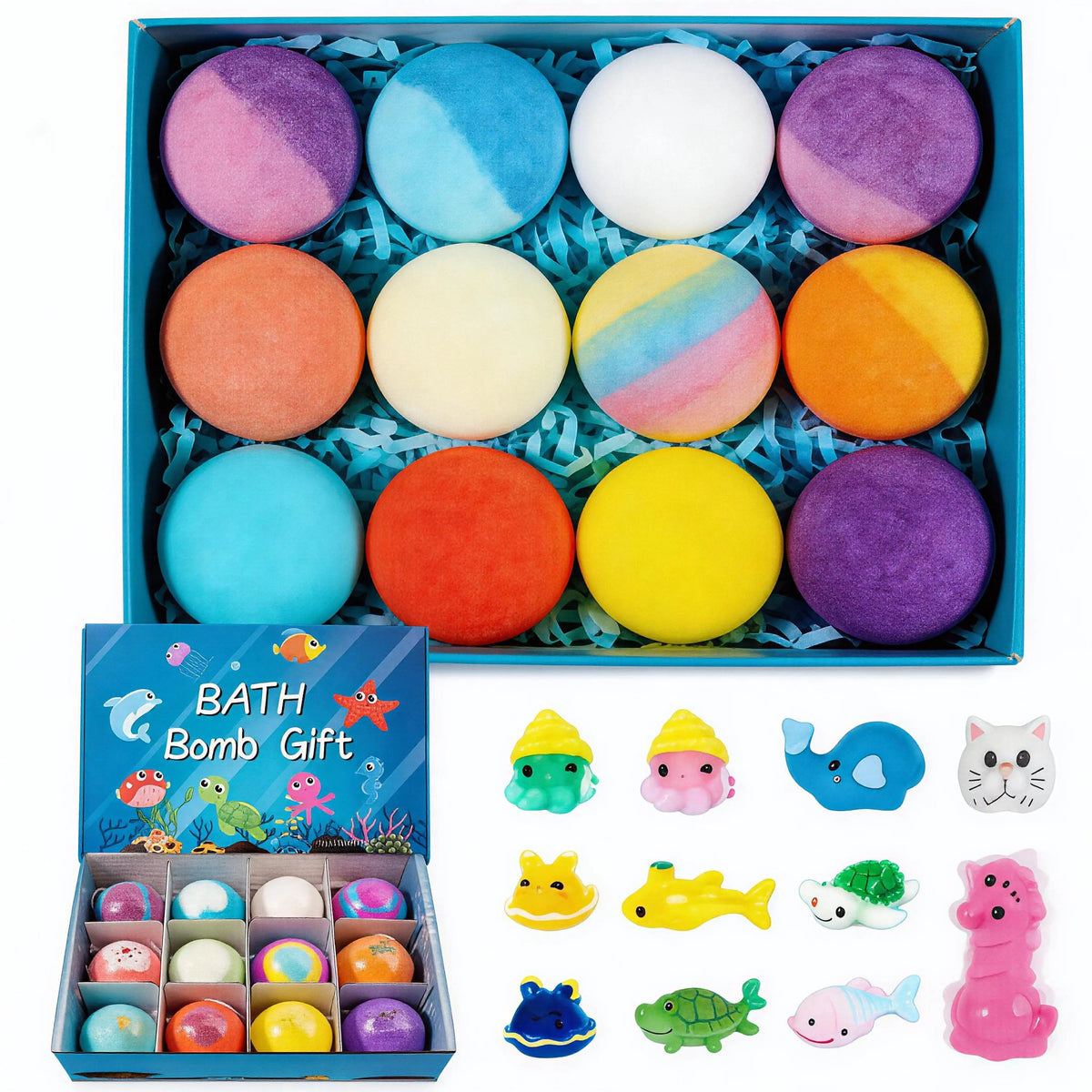 🌈12-Pack Ocean Surprise Bath Bombs
