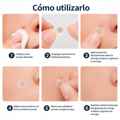 ✨Curalona® Parche 2 en 1 de Microneedles e Hidrocoloide🍀 | Elimina lunares elevados, acné, verrugas planas y fibromas cutáneos | Ayuda a mejorar arrugas, cicatrices e imperfecciones | Parches invisibles para rostro y cuerpo