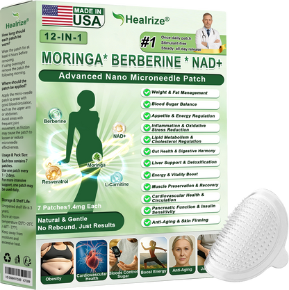 𝑶𝒇𝒇𝒊𝒄𝒊𝒂𝒍 𝑺𝒕𝒐𝒓𝒆  | 👩‍⚕️ H𝐞a𝐥r𝐢z𝐞® 1𝟐-𝐈N-1 M𝐨r𝐢n𝐠a * B𝐞r𝐛e𝐫i𝐧e * N𝐀D+ 𝐀d𝐯a𝐧c𝐞d N𝐚n𝐨 𝐌i𝐜r𝐨n𝐞e𝐝l𝐞 𝐏a𝐭c𝐡 (𝐎𝐧𝐜𝐞 𝐃𝐚𝐢𝐥𝐲, 𝐯𝐢𝐬𝐢𝐛𝐥𝐞 𝐜𝐡𝐚𝐧𝐠𝐞𝐬 𝐢𝐧 𝟕 𝐝𝐚𝐲𝐬） F𝐨r 𝐎𝐛𝐞𝐬𝐢𝐭𝐲, 𝐋o𝐨s𝐞 𝐒k𝐢n, 𝐃𝐢𝐚𝐛𝐞𝐭𝐞𝐬, 𝐒𝐥𝐞𝐞𝐩 𝐀𝐩𝐧𝐞𝐚, 𝐀𝐧𝐝 𝐉𝐨𝐢𝐧𝐭 𝐈𝐬𝐬𝐮𝐞𝐬🎁