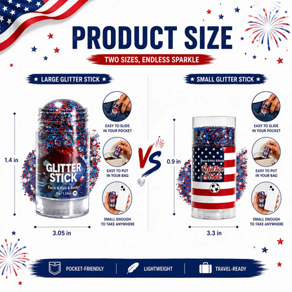 StarSpangle Sparkle 4th of July Glitter Stick: Red, White & Blue Body & Hair Sparkle