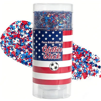 StarSpangle Sparkle 4th of July Glitter Stick: Red, White & Blue Body & Hair Sparkle
