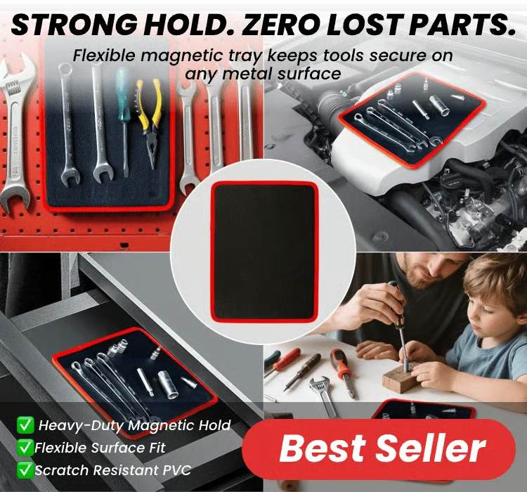 🚗🔧The Flexible Tool Mat That Hugs Any Surface & Never Drops Your 10mm Socket Again