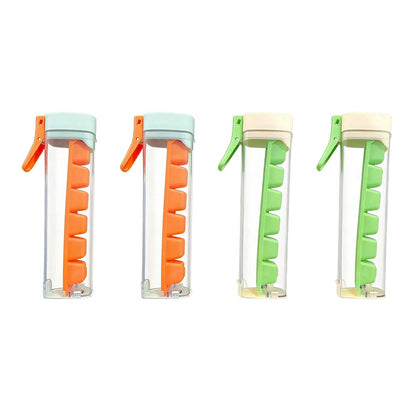 Self-Made Small Single-Hand Press Ice Tray, Simple 6-Cavity Refrigerator Ice Cube Mold, Easy-To-Use Ice Maker for Home Kitchen