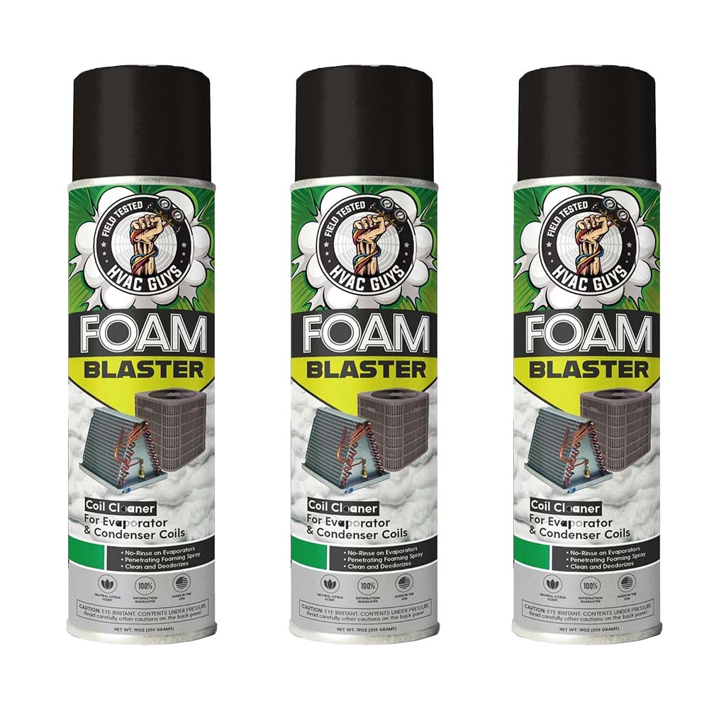 Foam Blaster AC Coil Cleaner Foam Spray | Air Conditioner Cleaning Foam Spray | Deep-Penetrating AC Coil Cleaner | No-Rinse Foam for Evaporator Coils & Light-Rinse Formula for Condenser Coils