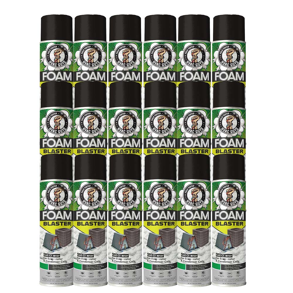 Foam Blaster AC Coil Cleaner Foam Spray | Air Conditioner Cleaning Foam Spray | Deep-Penetrating AC Coil Cleaner | No-Rinse Foam for Evaporator Coils & Light-Rinse Formula for Condenser Coils