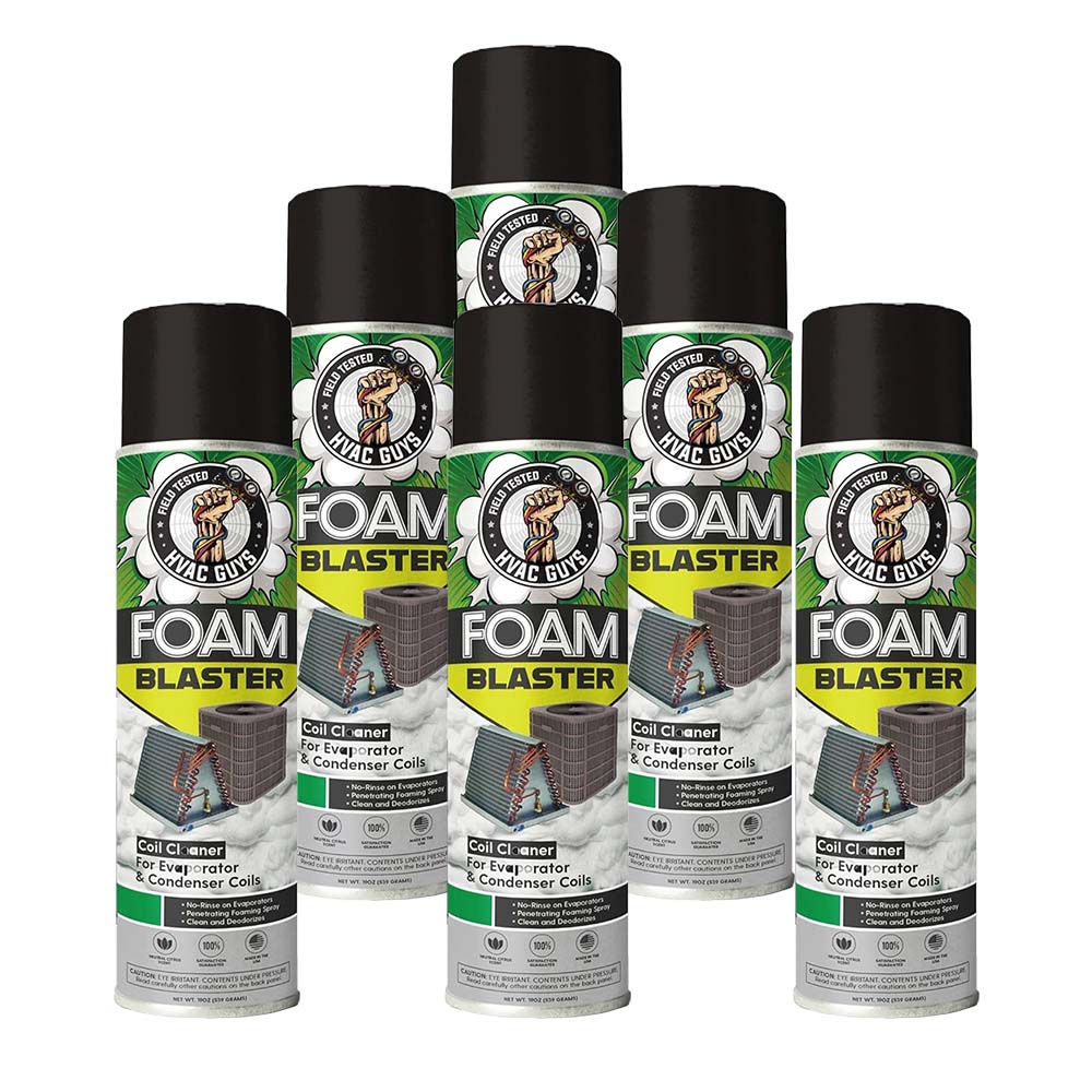 Foam Blaster AC Coil Cleaner Foam Spray | Air Conditioner Cleaning Foam Spray | Deep-Penetrating AC Coil Cleaner | No-Rinse Foam for Evaporator Coils & Light-Rinse Formula for Condenser Coils