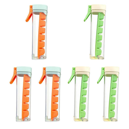 Self-Made Small Single-Hand Press Ice Tray, Simple 6-Cavity Refrigerator Ice Cube Mold, Easy-To-Use Ice Maker for Home Kitchen
