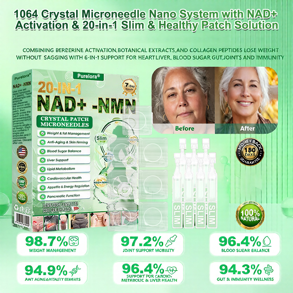 🔥New Arrival|Purelora®1064 Crystal Microneedle Nano System with NAD⁺ Activation & 20-in-1 Slim & Healthy Pacth Solution